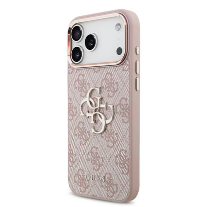 Калъф за Apple iPhone 18 Pro / 17 Pro, Guess, 4G Big Classic Logo, Розов