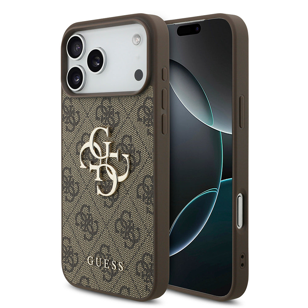 Калъф за Apple iPhone 18 Pro / 17 Pro, Guess, 4G Big Logo, Кафяв