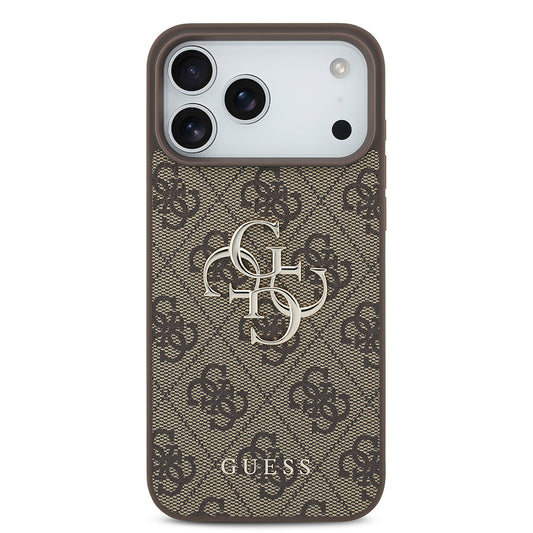 Калъф за Apple iPhone 18 Pro / 17 Pro, Guess, 4G Big Logo, Кафяв