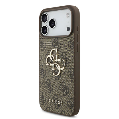 Калъф за Apple iPhone 18 Pro / 17 Pro, Guess, 4G Big Logo, Кафяв