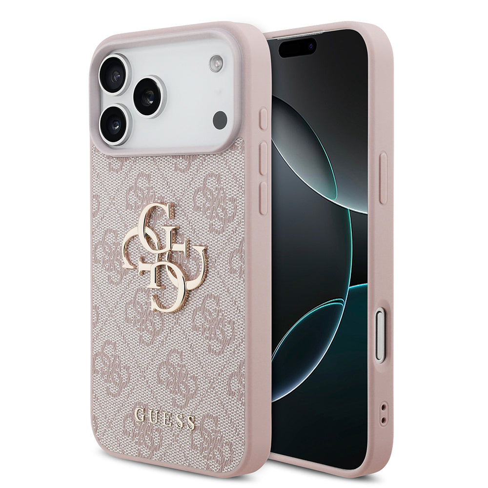 Калъф за Apple iPhone 18 Pro / 17 Pro, Guess, 4G Big Logo, Розов