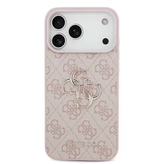 Калъф за Apple iPhone 18 Pro / 17 Pro, Guess, 4G Big Logo, Розов
