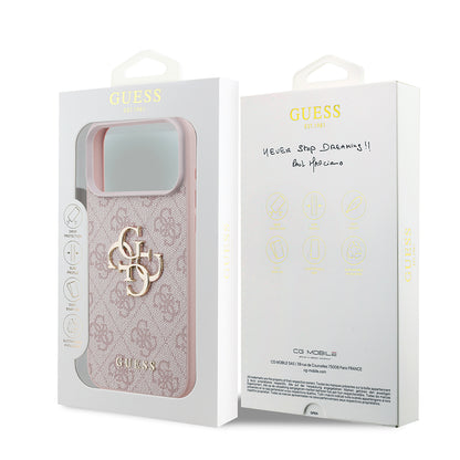 Калъф за Apple iPhone 18 Pro / 17 Pro, Guess, 4G Big Logo, Розов
