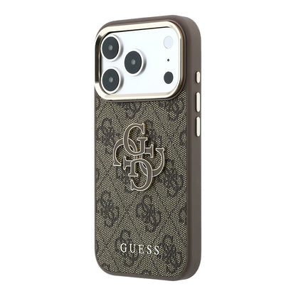 Калъф за Apple iPhone 18 Pro / 17 Pro, Guess, 4G Big Resin Logo, Кафяв