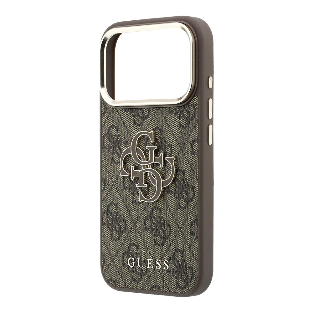 Калъф за Apple iPhone 18 Pro / 17 Pro, Guess, 4G Big Resin Logo, Кафяв