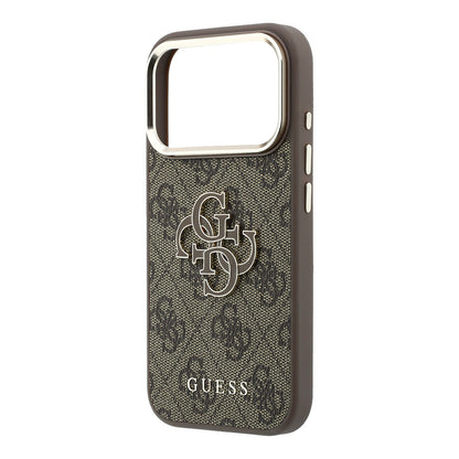 Калъф за Apple iPhone 18 Pro / 17 Pro, Guess, 4G Big Resin Logo, Кафяв
