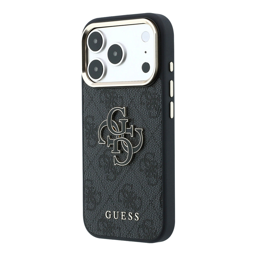 Калъф за Apple iPhone 18 Pro / 17 Pro, Guess, 4G Big Resin Logo, Черен