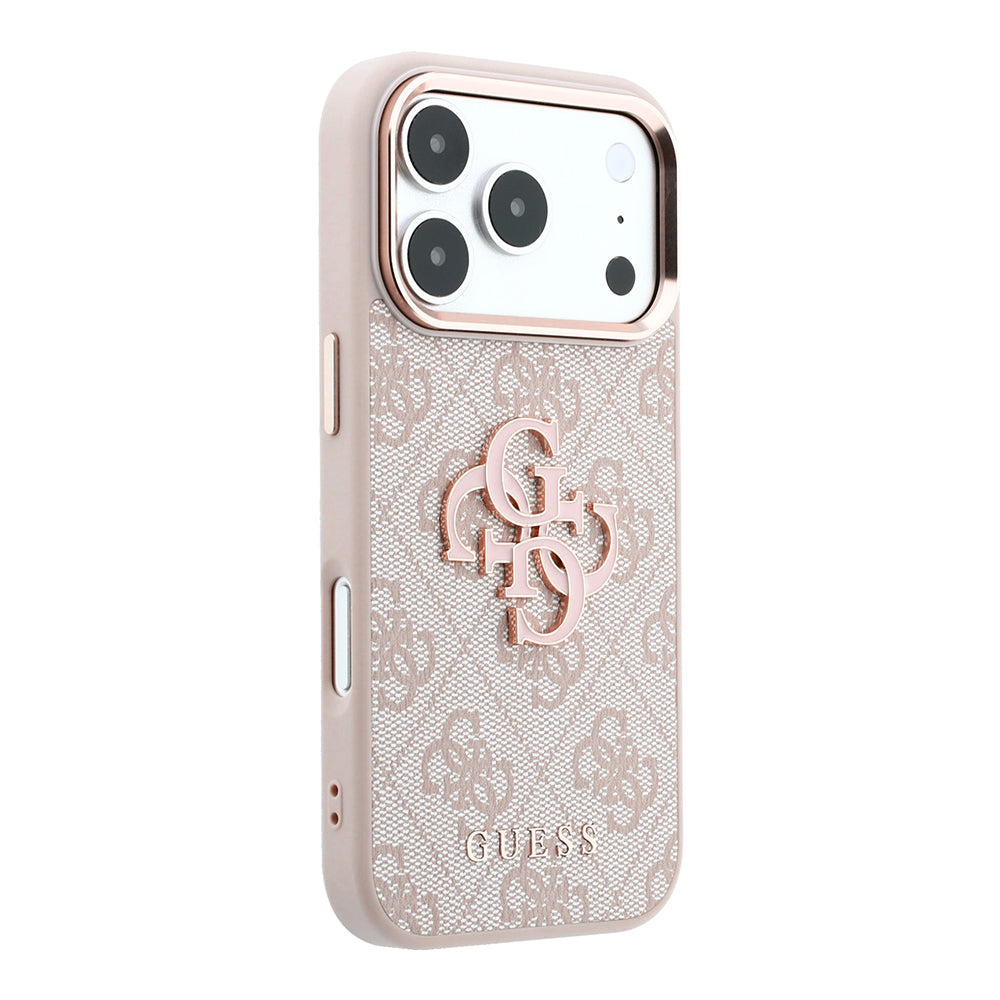 Калъф за Apple iPhone 18 Pro / 17 Pro, Guess, 4G Big Resin Logo, Розов