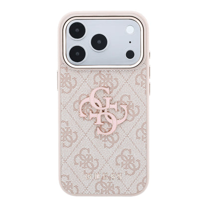 Калъф за Apple iPhone 18 Pro / 17 Pro, Guess, 4G Big Resin Logo, Розов