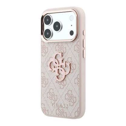 Калъф за Apple iPhone 18 Pro / 17 Pro, Guess, 4G Big Resin Logo, Розов