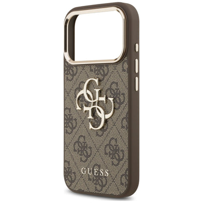 Калъф за Apple iPhone 18 Pro / 17 Pro, Guess, 4G Classic Logo with Strap, златистокафяво