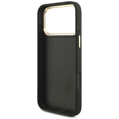 Калъф за Apple iPhone 18 Pro / 17 Pro, Guess, Big 4G Classic Logo & Big Strap Metal Buttons, черен