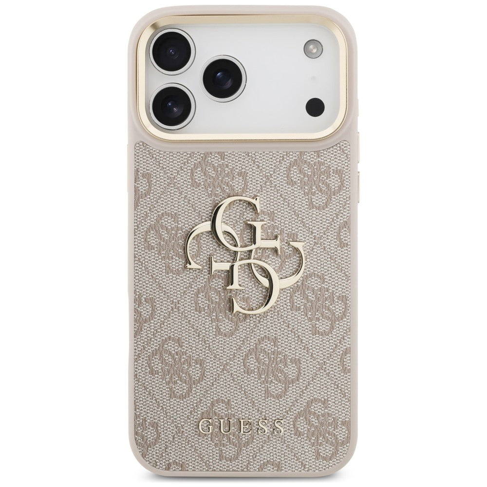 Калъф за Apple iPhone 18 Pro / 17 Pro, Guess, Big 4G Classic Logo & Big Strap Metal Buttons, розов