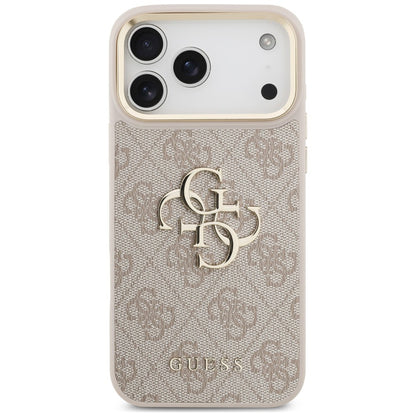 Калъф за Apple iPhone 18 Pro / 17 Pro, Guess, Big 4G Classic Logo & Big Strap Metal Buttons, розов