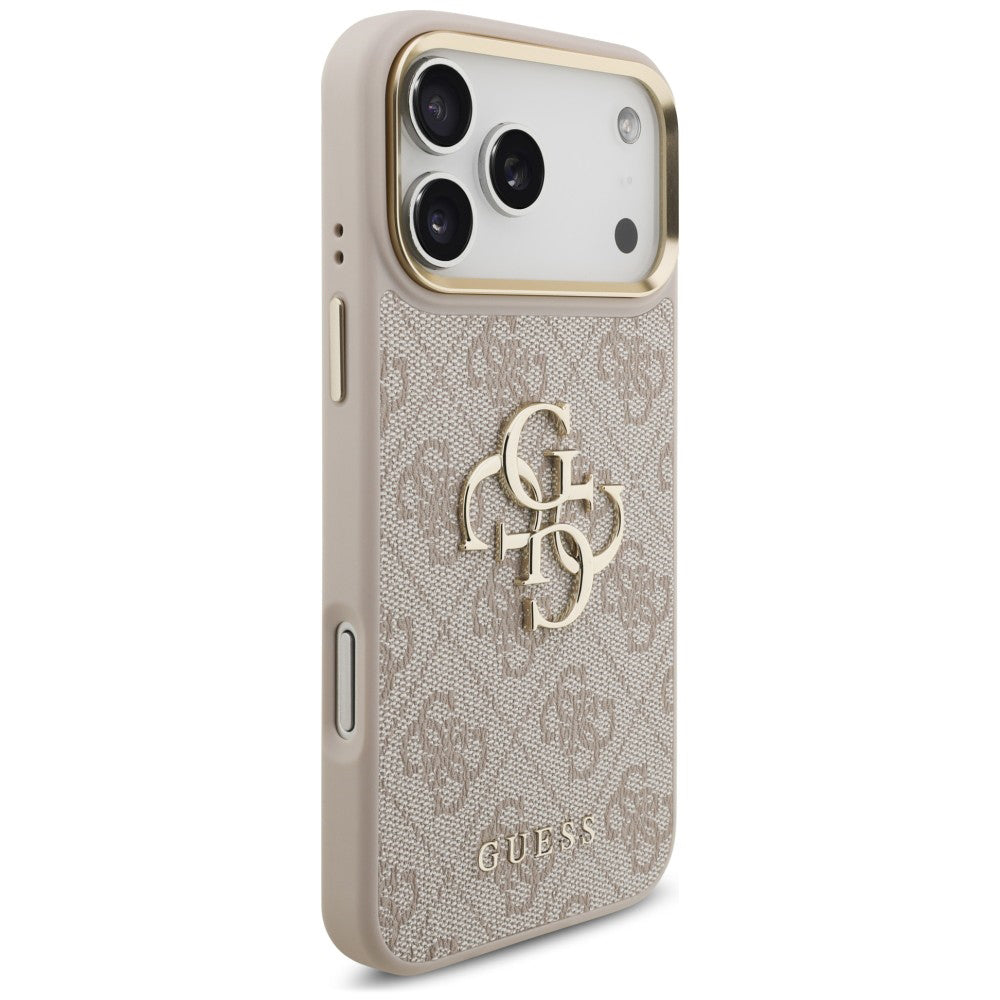 Калъф за Apple iPhone 18 Pro / 17 Pro, Guess, Big 4G Classic Logo & Big Strap Metal Buttons, розов