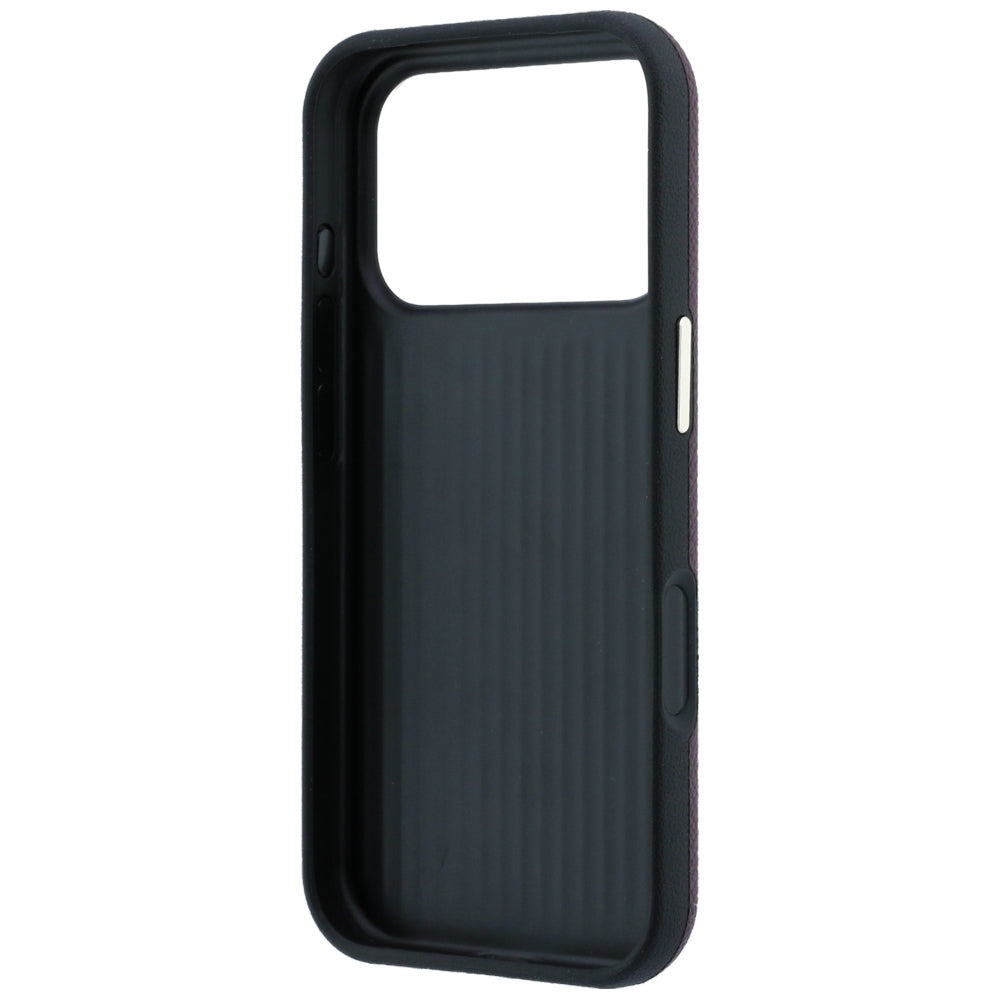 Калъф за Apple iPhone 18 Pro / 17 Pro, Guess, Гранулирано голямо лого от смола, Вишнев