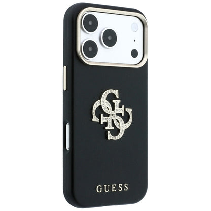 Калъф за Apple iPhone 18 Pro / 17 Pro, Guess, Smooth Big Strass Logo, Бордо