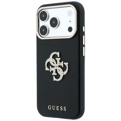Калъф за Apple iPhone 18 Pro / 17 Pro, Guess, Smooth Big Strass Logo, Бордо