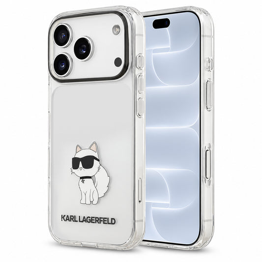 Калъф за Apple iPhone 18 Pro / 17 Pro, Karl Lagerfeld, IML Choupette NFT, прозрачен