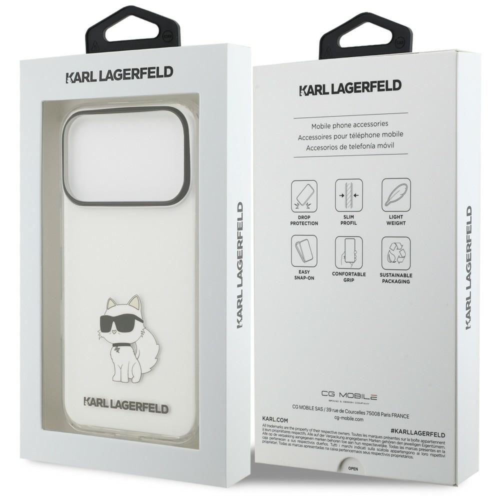 Case for Apple iPhone 18 Pro / 17 Pro, Karl Lagerfeld, IML Choupette NFT, Transparent