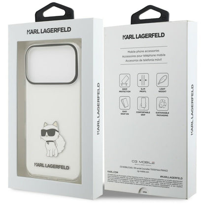 Case for Apple iPhone 18 Pro / 17 Pro, Karl Lagerfeld, IML Choupette NFT, Transparent