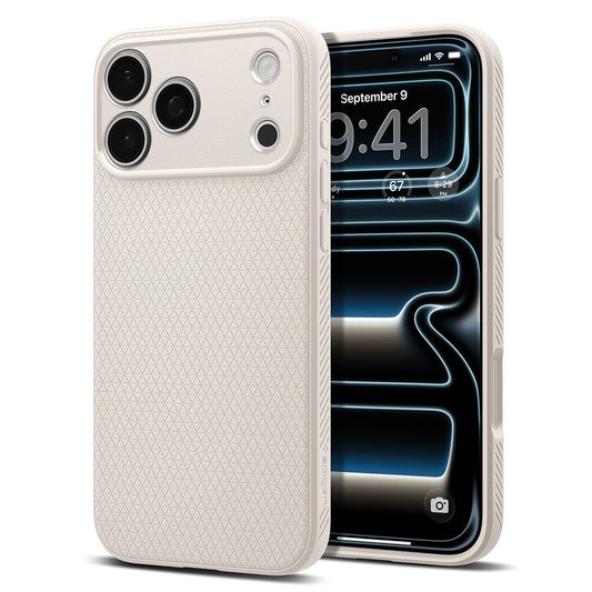 Калъф за Apple iPhone 18 Pro / 17 Pro, Spigen, Liquid Air, Бежов ACS12152