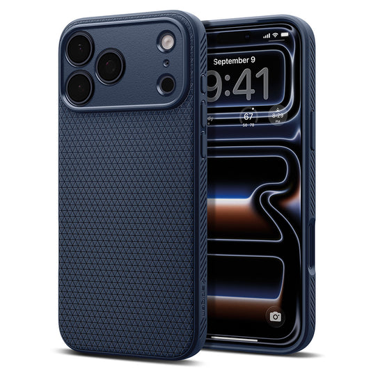 Калъф за Apple iPhone 18 Pro / 17 Pro, Spigen, Liquid Air, Тъмносин ACS12150