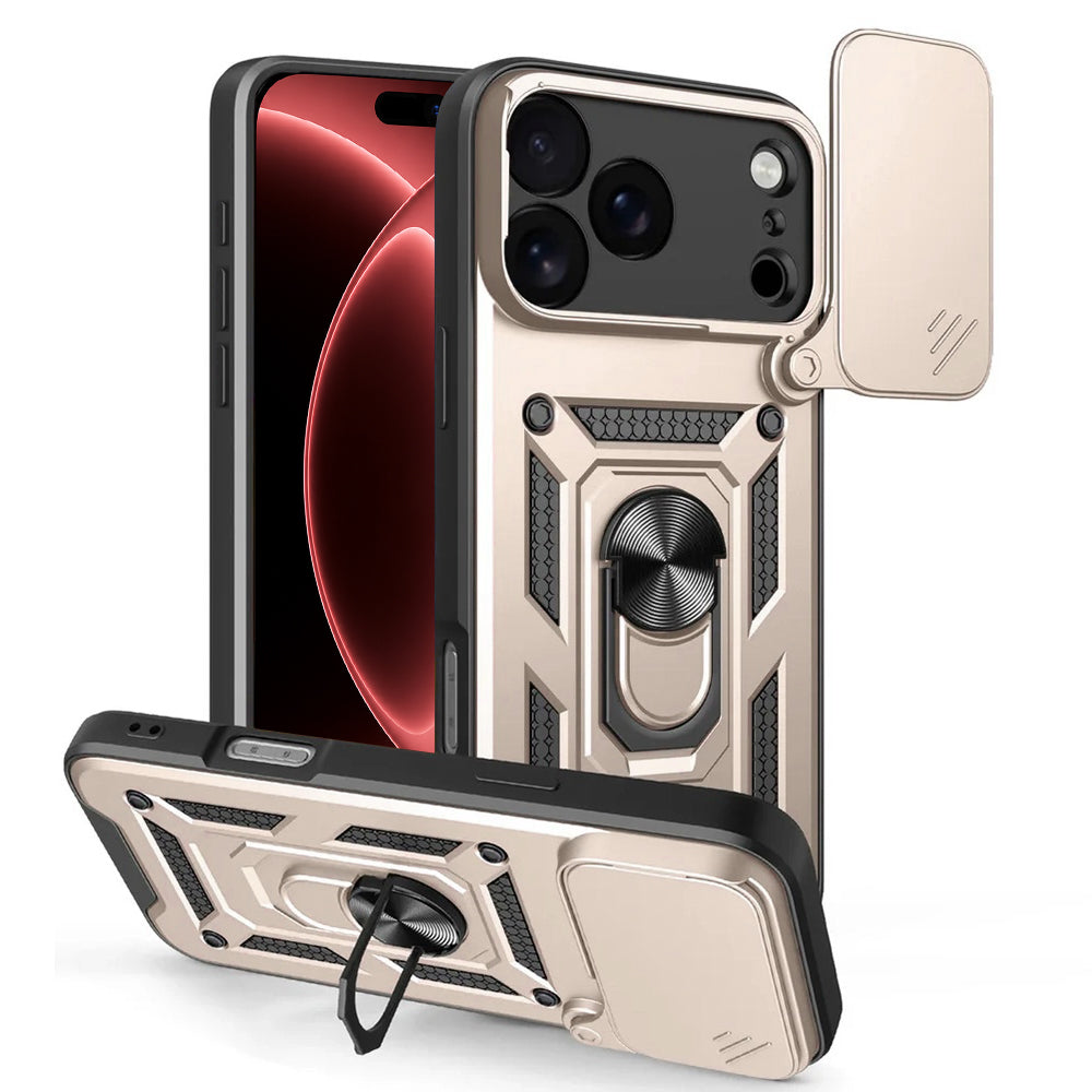 Калъф за Apple iPhone 18 Pro / 17 Pro, Techsuit, CamShield, Златист