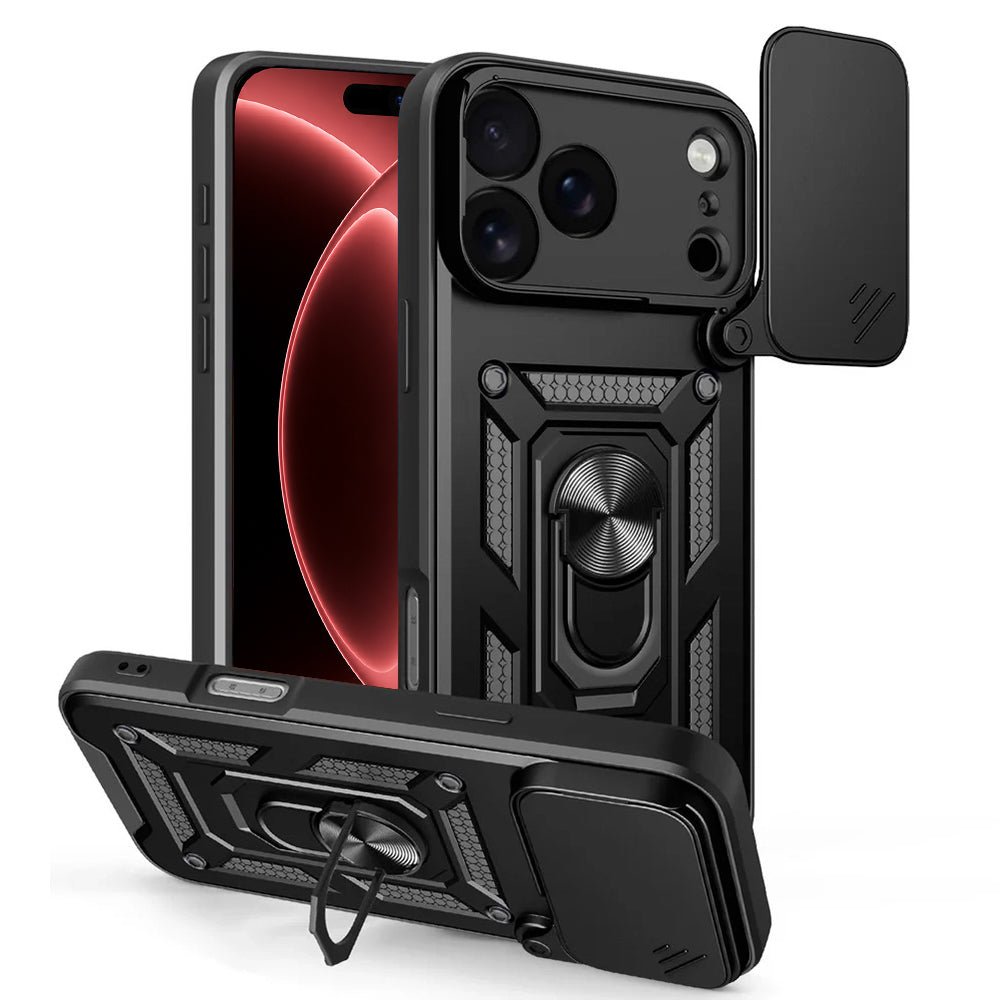 Калъф за Apple iPhone 18 Pro / 17 Pro, Techsuit, CamShield, Черен