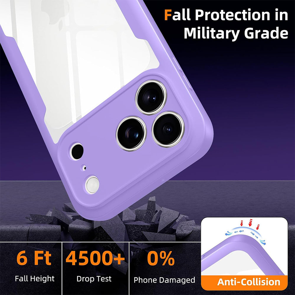 Калъф за Apple iPhone 18 Pro / 17 Pro, Techsuit, ColorVerse 360, Лилав