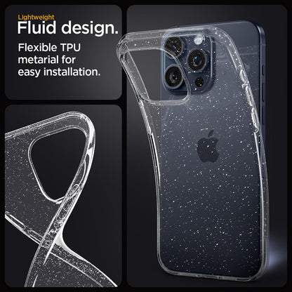 Калъф за Apple iPhone 18 Pro / 17 Pro, Techsuit, SparkleSkin, Прозрачен