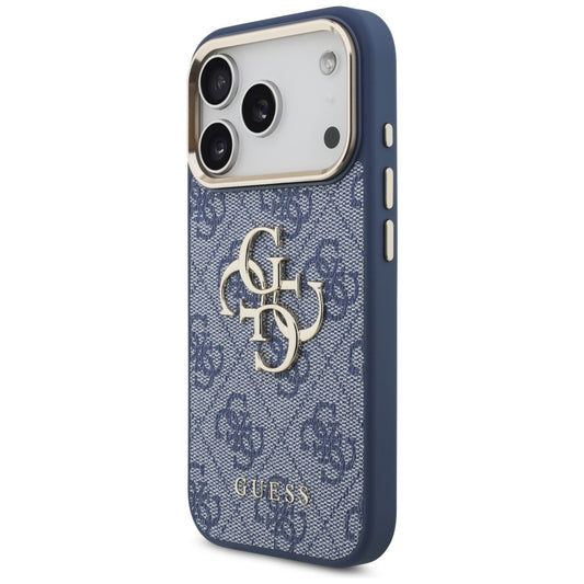Калъф за Apple iPhone 18 Pro Max / 17 Pro Max, Guess, 4G Big Classic Logo, Син