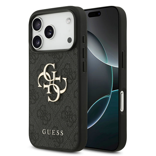 Калъф за Apple iPhone 18 Pro Max / 17 Pro Max, Guess, 4G Big Logo, Черен