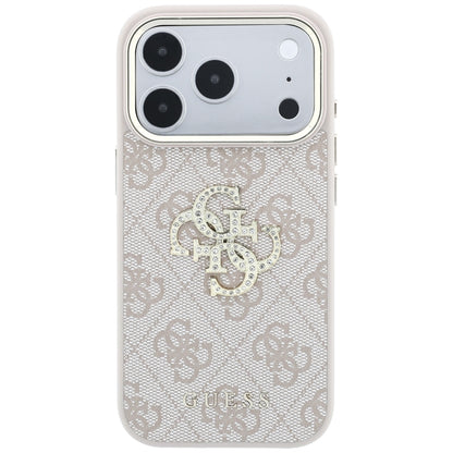 Калъф за Apple iPhone 18 Pro Max / 17 Pro Max, Guess, 4G Big Strass Logo, Розов