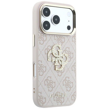 Калъф за Apple iPhone 18 Pro Max / 17 Pro Max, Guess, 4G Big Strass Logo, Розов