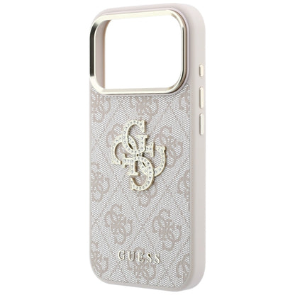 Калъф за Apple iPhone 18 Pro Max / 17 Pro Max, Guess, 4G Big Strass Logo, Розов