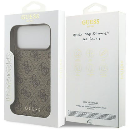 Калъф за Apple iPhone 18 Pro Max / 17 Pro Max, Guess, 4G Classic Logo, Кафяв