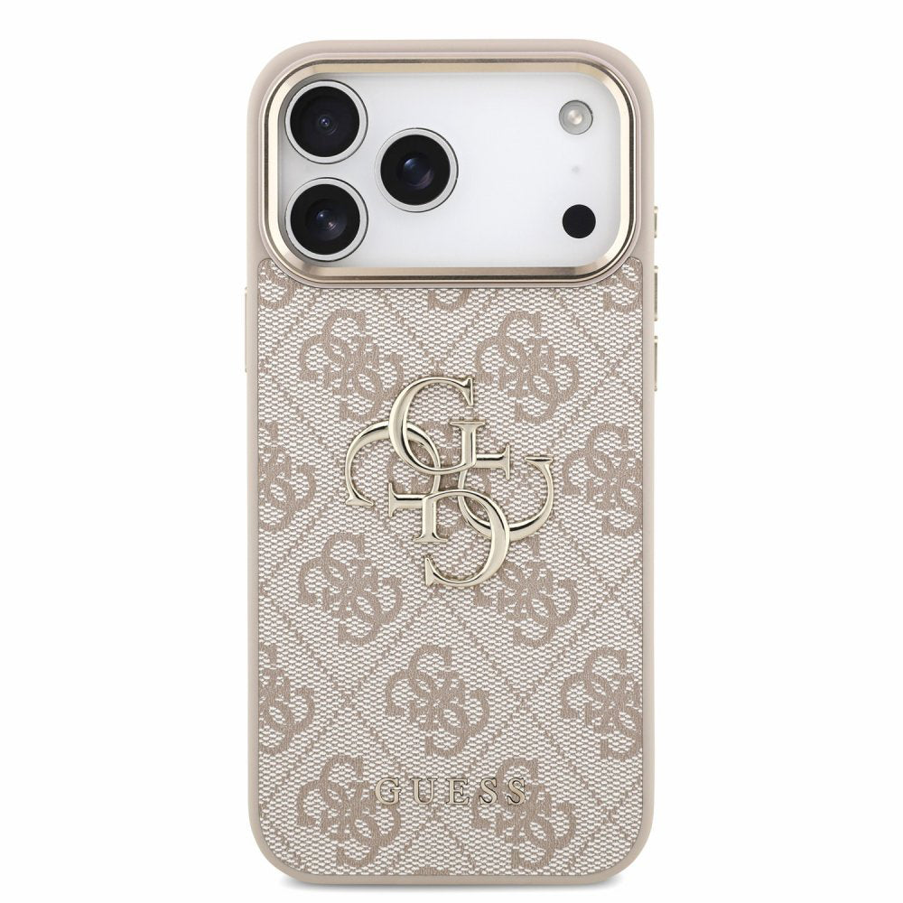 Калъф за Apple iPhone 18 Pro Max / 17 Pro Max, Guess, 4G Classic Logo с каишка, Розово злато
