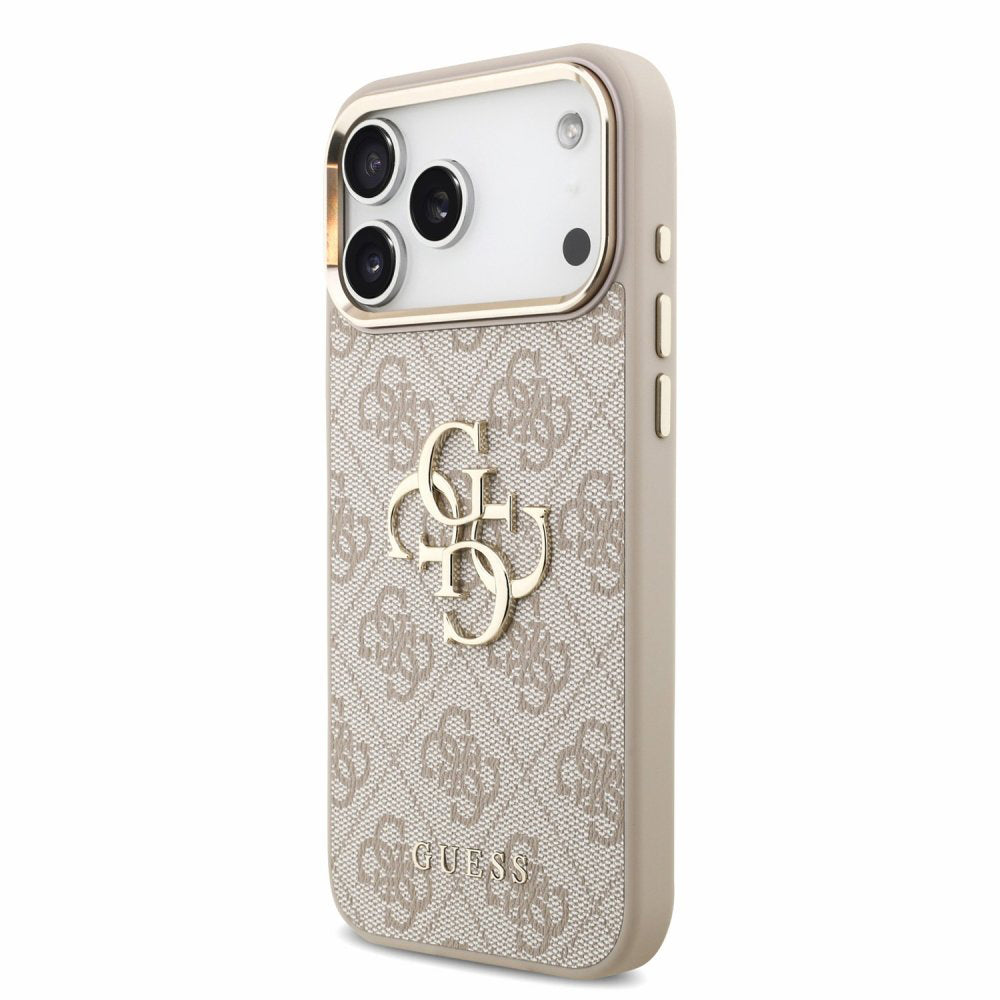Калъф за Apple iPhone 18 Pro Max / 17 Pro Max, Guess, 4G Classic Logo с каишка, Розово злато