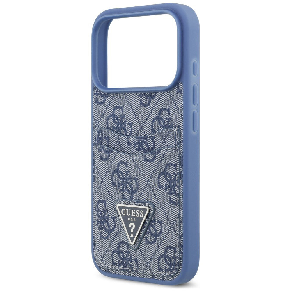 Case for Apple iPhone 18 Pro Max / 17 Pro Max, Guess, 4G Double Card Triangle, Blue