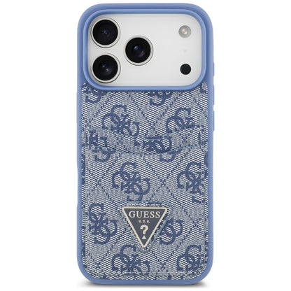 Case for Apple iPhone 18 Pro Max / 17 Pro Max, Guess, 4G Double Card Triangle, Blue