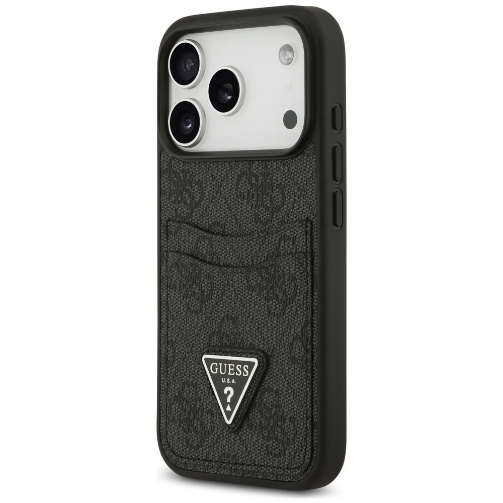 Case for Apple iPhone 18 Pro Max / 17 Pro Max, Guess, 4G Double Card Triangle, Black