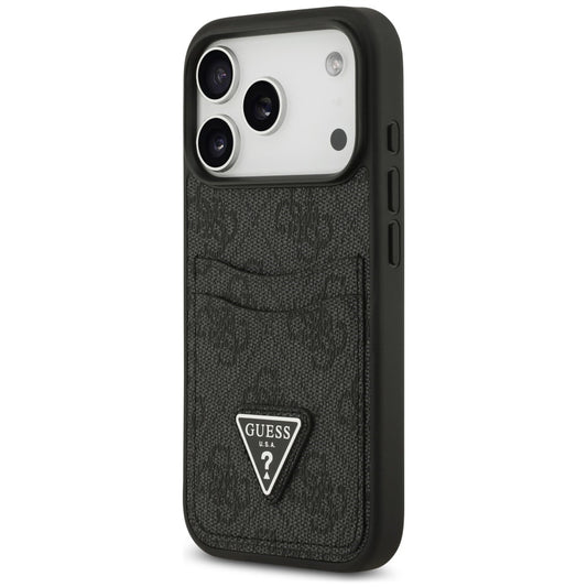 Case for Apple iPhone 18 Pro Max / 17 Pro Max, Guess, 4G Double Card Triangle, Black