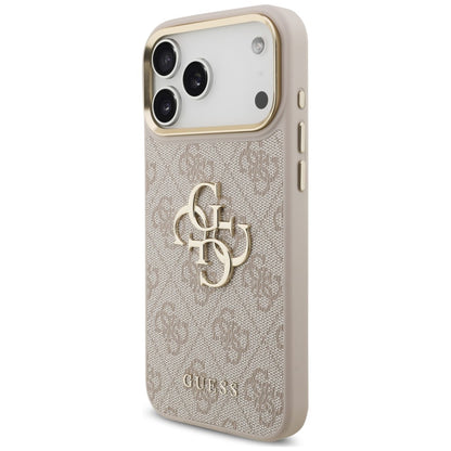 Case for Apple iPhone 18 Pro Max / 17 Pro Max, Guess, Big 4G Classic Logo & Big Strap Metal Buttons, Pink