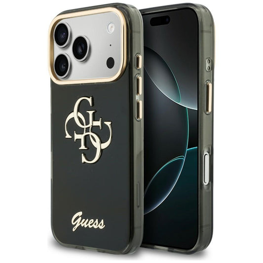 Калъф за Apple iPhone 18 Pro Max / 17 Pro Max, Guess, IML 4G Metal Script, Черен