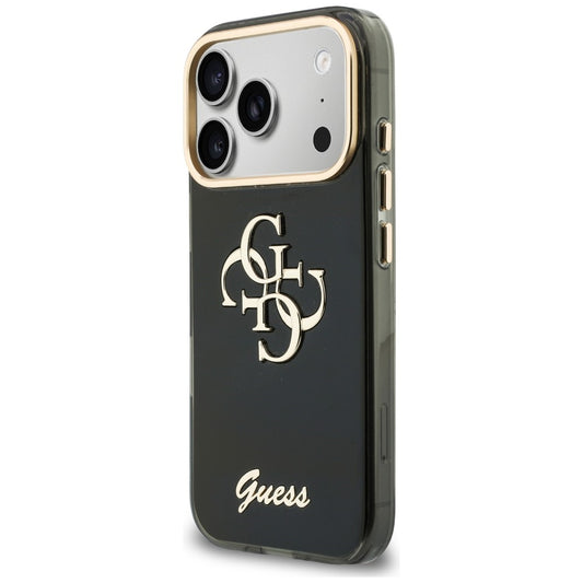 Калъф за Apple iPhone 18 Pro Max / 17 Pro Max, Guess, IML 4G Metal Script, Черен