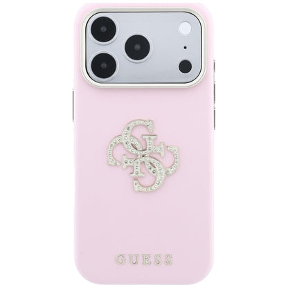 Калъф за Apple iPhone 18 Pro Max / 17 Pro Max, Guess, Smooth Big Strass Logo, розов