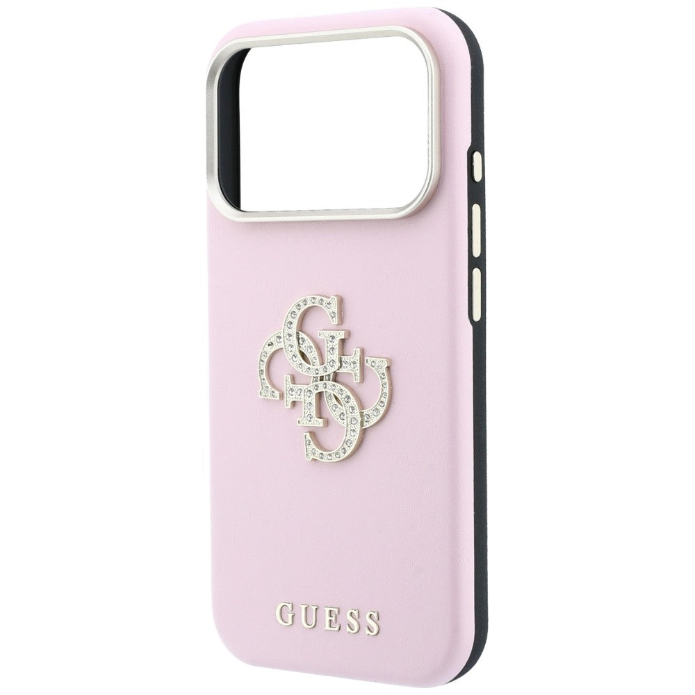 Калъф за Apple iPhone 18 Pro Max / 17 Pro Max, Guess, Smooth Big Strass Logo, розов