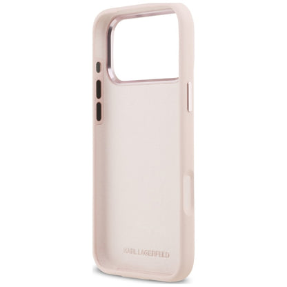 Калъф за Apple iPhone 18 Pro Max / 17 Pro Max, Karl Lagerfeld, Choupette Metal Pin, розов