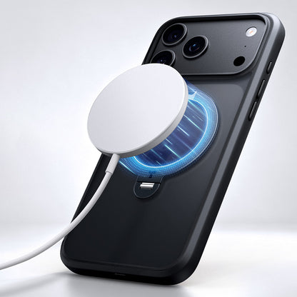 Калъф MagSafe за Apple iPhone 18 Pro Max / 17 Pro Max, Torras, Ostand Spin, Черен